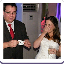 bride entertained by Huntingdonshire magician