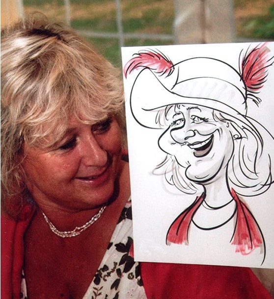 wedding caricaturist in Essex